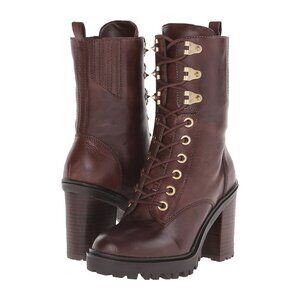 NWOB Guess Gandy Leather Lace Up Boot